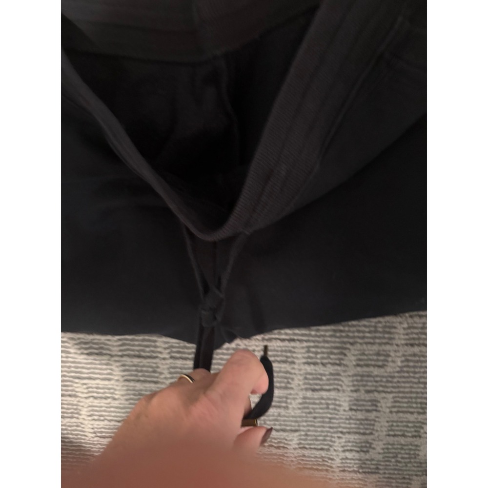Uniqlo Black Jogger Sweatpants Women Size L Drawstring Comfort Casual - Picture 2 of 6